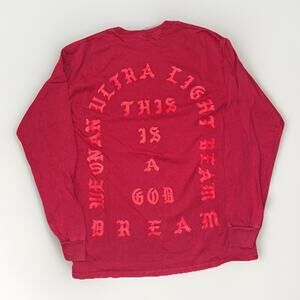 Kanye West Yeezy Season “I Feel Like Pablo” Long Sleeve Shirt Maroon Medium